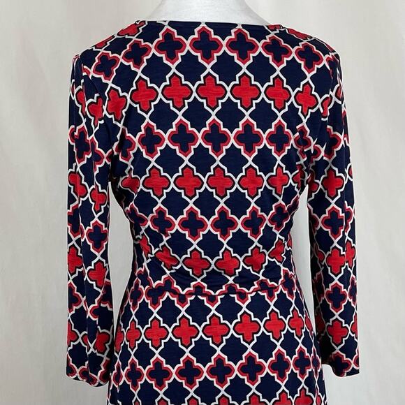 41 Hawthorn Navy, Red & White Faux Wrap Office Career Dress NWOT Size M - Picture 6 of 14